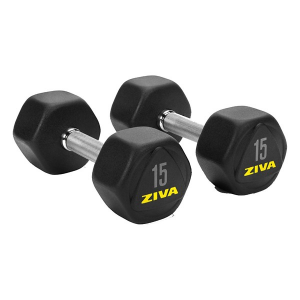 ZIVA Hexagon RPU Dumbbells 2 Pc. Set