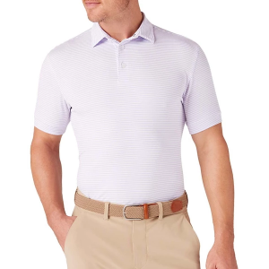 Men's Mizzen+Main Versa Polo 2XLarge Lilac Stripe