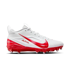 Men's Nike Alpha Menace 4 Varsity Molded Football Cleats 8 White/University Red/University Red