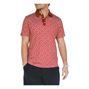 Men's Double Team Palace on the Prairie Polo Large Crimson