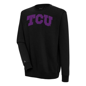 TCU Horned Frogs Antigua Crew 3XLarge Black