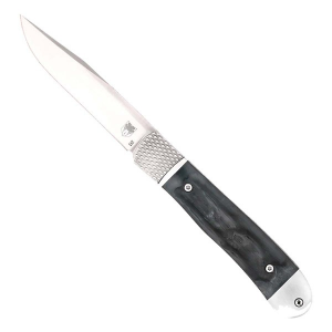 Cobratec Trapper Hidden Release Satin Drop Point Folding Black Automatic Knife