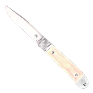 Cobratec Trapper Hidden Release Satin Drop Point Folding White Automatic Knife