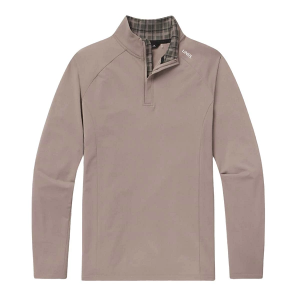 Men's UNRL Highlands Long Sleeve 1/4 Zip XSmall Taupe Plaid