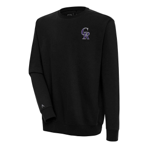 Colorado Rockies Antigua Victory Crew 3XLarge Black