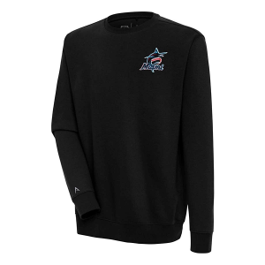 Miami Marlins Antigua Victory Crew 3XLarge Black