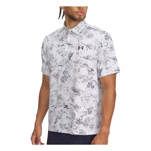 Men's Under Armour Playoff 3.0 Printed Polo Medium White/Midnight Navy
