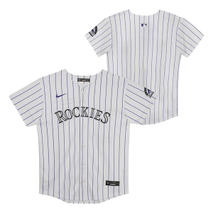 Kids' Colorado Rockies Nike Home Jersey 7 White