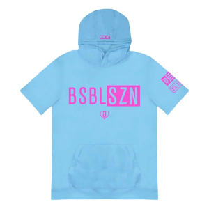 Boys' Baseball Lifestyle BSBL-SZN Short Sleeve V3 Baseball Hoodie Large Cotton Candy