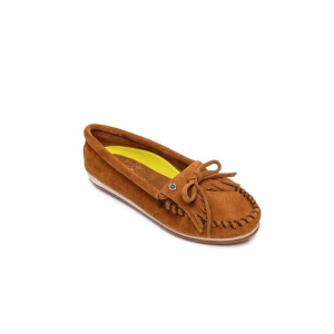 Women's Minnetonka Kilty Plus Slippers Shoes Regular 8 Brown Suede