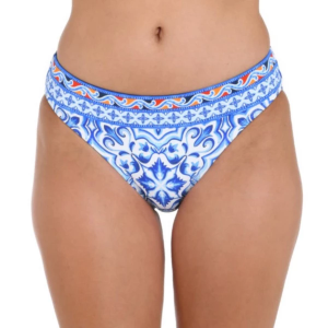 Women's La Blanca Tropic Waves Hipster Swim Bottoms Contemporary 8 Alboran Sea
