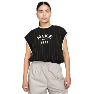 Women's Nike Sportswear Collection Muscle Knit Crew Neck Tank Top Large Black/Velvet Brown/Sail/Sail