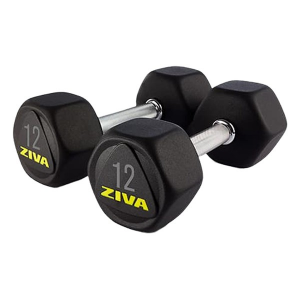 ZIVA Hexagon RPU Dumbbells 2 Pc. Set