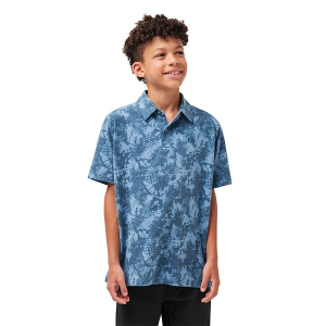 Boys' TravisMathew Pineapple Please Polo Medium Dark Teal