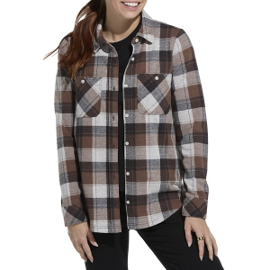 Women's Thread & Supply Lewis Long Sleeve Button Up Shirt XSmall Cream Brown
