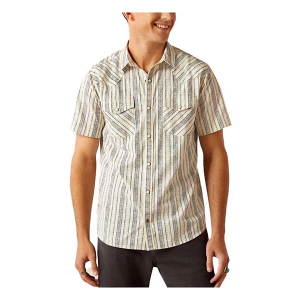 Men's Ariat Holden Retro Fit Button Up Shirt Medium Off White