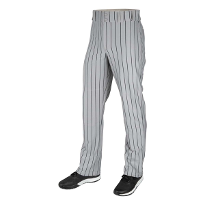 Men's Champro Triple Crown 2.0 Open Bottom with Pinstripes Baseball Pants 3XLarge Gray/Black Regular