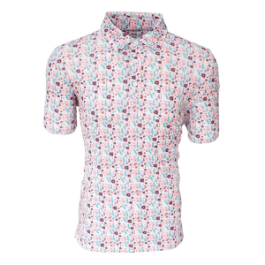 Men's Divot Dawgs Golf Birdies Bouquet Polo Small Floral