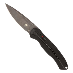 Cobratec Diablo Stonewashed G10 Drop Point Folding Black Automatic Knife