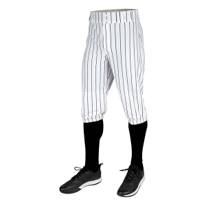 Men's Champro Triple Crown 2.0 Knickers with Pinstripes Baseball Pants 3XLarge White/Black Regular