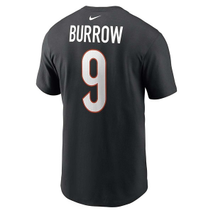 Cincinnati Bengals Nike Joe Burrow #9 Name & Number T-Shirt Small Black