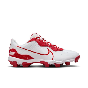 Men's Nike Alpha Huarache 4 Keystone Molded Baseball Cleats 10 White/University Red