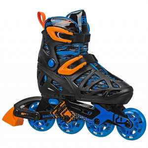 Boys' Roller Derby Boy's Tracer Adjustable Kids Inline Skates 2-5 Black/Blue