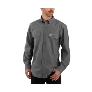 Men's Carhartt Original Fit Long Sleeve Button Up Shirt XLarge Tall Black Chambray