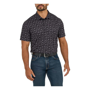 Men's Wrangler Shirt Polo Large Steer Black