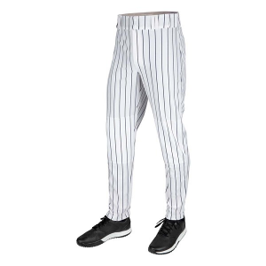 Men's Champro Triple Crown 2.0 Tapered Bottom with Pinstripes Baseball Pants XSmall White/Navy Regular