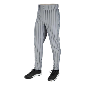 Men's Champro Triple Crown 2.0 Tapered Bottom with Pinstripes Baseball Pants XSmall Gray/Black Regular