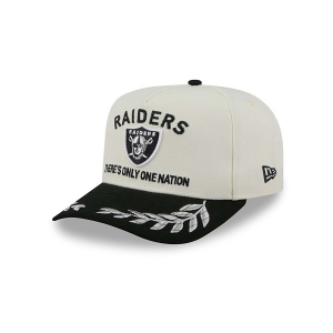 Las Vegas Raiders New Era 2025 Draft 9Fifty Adjustable Hat One Size Chalk