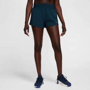 Women's Nike Dri-FIT One Brief-Lined Shorts Medium Armory Navy/Reflective Silv