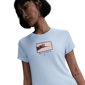 Women's Nike Sportswear Chill Knit T-Shirt Medium Blue Tint