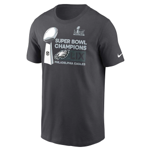 Philadelphia Eagles Nike Super Bowl LIX Champions Locker Room T-Shirt XLarge Anthracite
