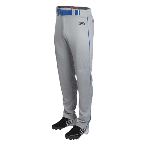 Men's Rawlings Men's Rawling Launch Semi-Relaxed Piped Pants Baseball Pants Small Blue Grey/Navy