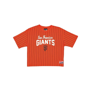 Women's San Francisco Giants Pinstripe T-Shirt Large Orange