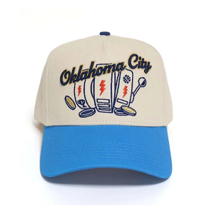 Men's Double Team Lucky OKC Golf Snapback Hat One Size Cream