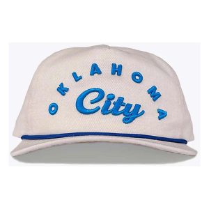 Men's Double Team The City Golf Snapback Hat One Size White