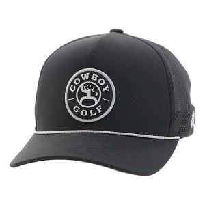 Men's Hooey Cowboy Golf Circle Patch Snapback Hat One Size Charcoal