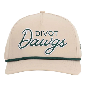 Men's Divot Dawgs Golf "The OG" Golf Snapback Hat One Size Tan