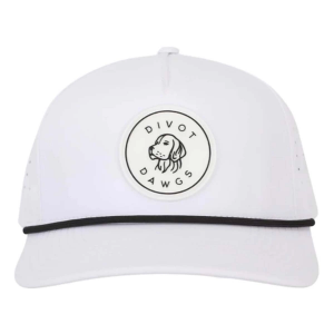 Men's Divot Dawgs Golf Sunday Magic Golf Snapback Hat One Size White