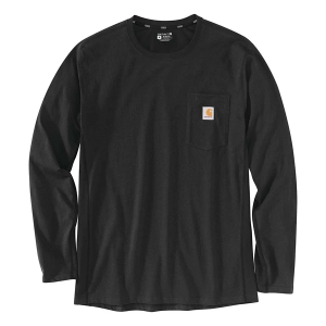 Men's Carhartt Force Relaxed Fit Midweight Pocket Long Sleeve T-Shirt XLarge Tall Black