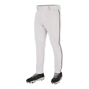 Boys' Champro Triple Crown 2.0 Tapered Bottom w/ Braid Baseball Pants Youth Medium White/Black