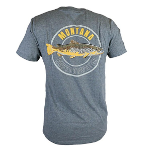 Men's Represent Your Water Montana Wild Brown T-Shirt Large Grey Heather
