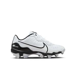 Boys' Nike Alpha Huarache 4 Keystone Molded Baseball Cleats Little 3 White/Black/Anthracite