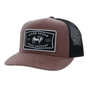 Men's Hooey Rank Stock Snapback Hat One Size Rust/Black
