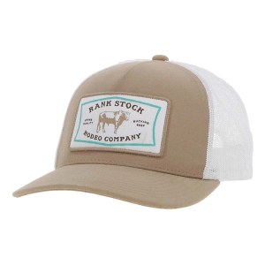 Men's Hooey Rank Stock Snapback Hat One Size Tan/White