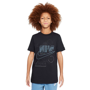 Kids' Nike NSW Crew ASW Bay T-Shirt XLarge Black/University Blue/Glacier Blue