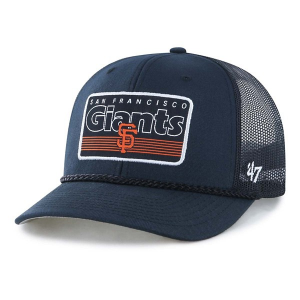 Kids' San Francisco Giants 47 Brand Mainline Trucker Snapback Hat Black